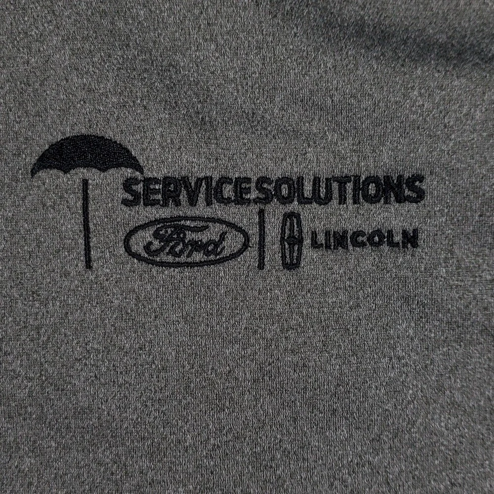 The North Face 1/4 Zip‎ Pullover Gray Ford Lincoln Service Solutions Mens Large